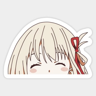 Lycoris Recoil Chisato Nishikigi Cute Anime Peeker Sticker